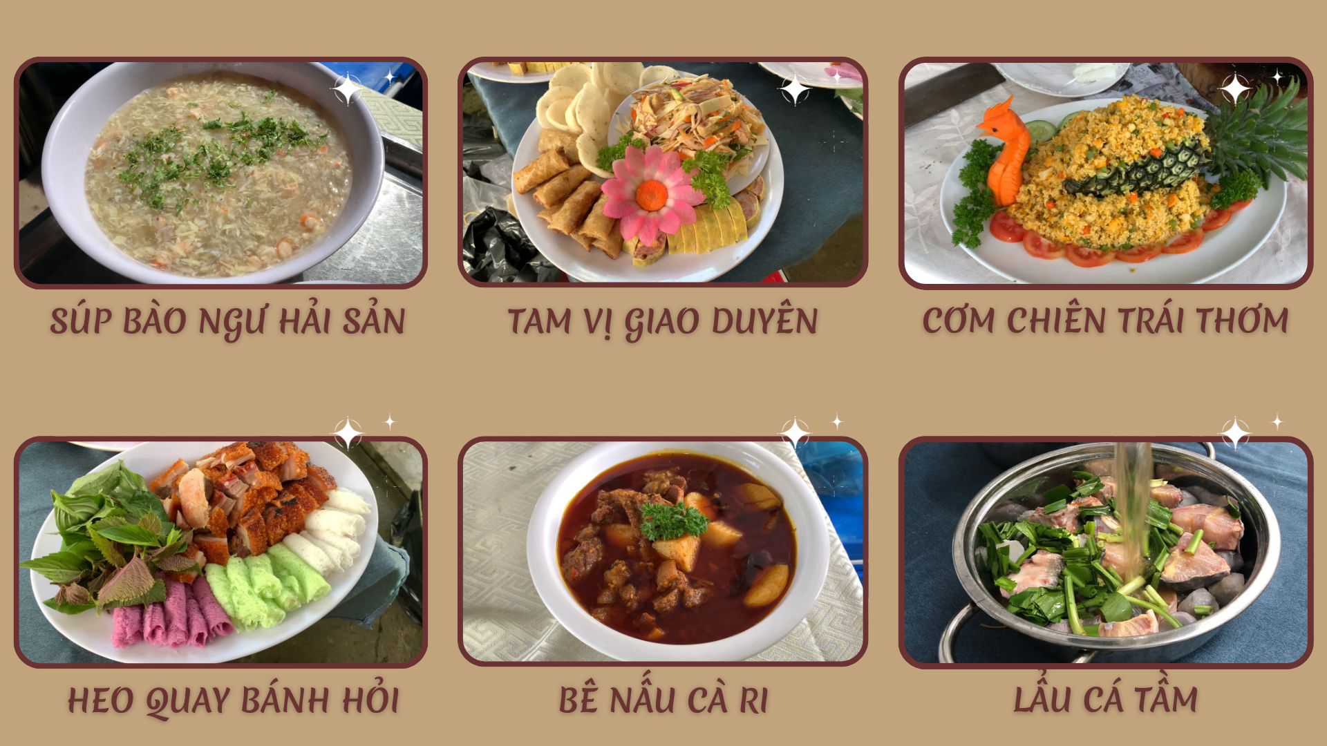 Dịch vụ nấu tiệc tại nhà Mỹ Vị Như Ý - Thực đơn tiệc cưới tại nhà 7 món 